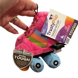 💙SALE 3/$25 TRUSTY PUP Tough 'N Fun 6" Roller Skate Plush Squeaky Dog Chew Toy